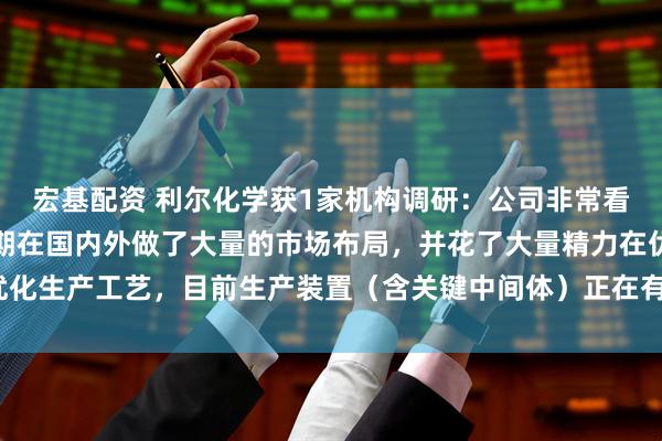 宏基配资 利尔化学获1家机构调研：公司非常看好氯虫的市场前景，前期在国内外做了大量的市场布局，并花了大量精力在优化生产工艺，目前生产装置（含关键中间体）正在有序建设之中（附调研问答）